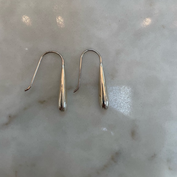 Silver drop earrings - Picture 2 of 4